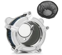 Filtro aria per moto Harley Davidson Sportster Touring Street Glide Road King electra Dyna Softail (filtro blu cromato, C-For Touring 2008-2016)