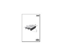 Filtro Aria Per Nissan Micra IV Note LUCAS 165463HD0A 165463VA0A