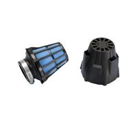 Filtro aria Polini Blue Air Box 37 millimetri dritto nero-blu