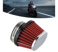 Filtro Aria Pulitore Aspirazione Filtro Aria Con Fascetta Tubo 1pz Rosso Ricambi