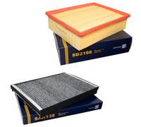 Filtro Aria Set SCT Sb 2166 Con Antipolline Abitacolo SAK135 per Audi Seat