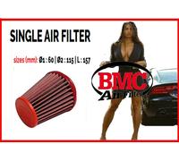 Filtro aria sportivo a cono BMC Ø1 60 Ø2 115 L 157 per auto universale tuning