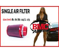 Filtro aria sportivo a cono BMC Ø1 60 Ø2 115 L 173 per auto universale tuning