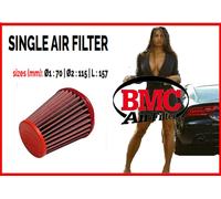Filtro aria sportivo a cono BMC Ø1 70 Ø2 115 L 157 per auto universale tuning
