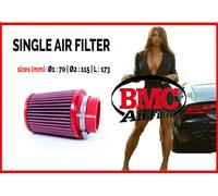 Filtro aria sportivo a cono BMC Ø1 70 Ø2 115 L 173 per auto universale tuning