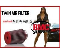 Filtro aria sportivo a cono BMC Ø1 70 Ø2 115 L 179 per auto universale tuning TP
