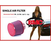 Filtro aria sportivo a cono BMC Ø1 70 Ø2 150 L 153 per auto universale tuning