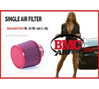 Filtro aria sportivo a cono BMC Ø1 70 Ø2 150 L 183 per auto universale tuning