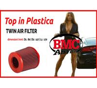 Filtro aria sportivo a cono BMC Ø1 80 Ø2 127 L 170 per auto universale tuning WP