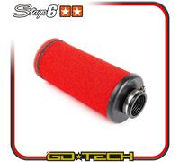 FILTRO ARIA STAGE 6 RACING Rosso MOTO SCOOTER Lungo 20cm IMBOCCO 35mm UNIVERSALE