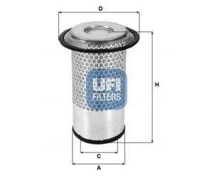 Filtro aria UFI 27.555.00 Canter VI (FE5, FE6, FB5, FB6) 2.835 1996-1999
