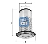 Filtro aria UFI 27.555.00 per Canter VI (FE5, FE6, FB5, FB6) 2.835 1996-1999