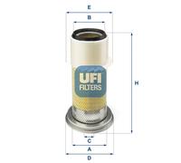 Filtro aria UFI 2707800 per BENFRA BRAUD DYNAPAC LANDINI PERKINS POCLAIN SPERRY