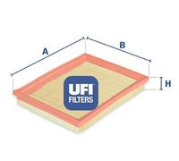 UFI Filters, Filtro Aria 30.168.00, Filtro Aria per Ricambio, Adatto a Auto, Applicabile su Diversi Modelli Ford, Mazda e Mini