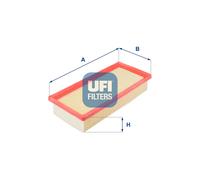 UFI Filters, Filtro Aria 30.194.00, Filtro Aria per Ricambio, Adatto a Auto, Applicabile su Diversi Modelli Fiat e Lancia