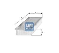 UFI Filters, Filtro Aria 30.302.00, Filtro Aria per Ricambio, Adatto a Auto, Applicabile su Diversi Modelli Dacia e Renault