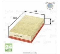 Filtro aria Valeo per AUDI CABRIOLET QUATTRO COUPE 200 100 A6 90 80 VW PASSAT (
