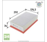 Filtro aria Valeo per AUDI TT Q3 Q2 A3 SEAT TARRACO ATECA LEON SKODA OCTAVIA SU