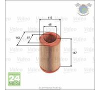 Filtro aria Valeo per CITROEN BERLINGO XSARA SAXO ZX PEUGEOT RANCH 306 106