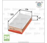 Filtro aria Valeo per CITROEN JUMPY II EVASION XANTIA I C5 C8 FIAT ULYSSE SCUDO