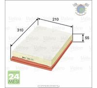 Filtro aria Valeo per FORD GALAXY SEAT ALHAMBRA VW SHARAN bpk
