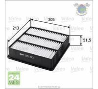Filtro aria Valeo per MITSUBISHI OUTLANDER I GALANT VIII LANCER VII VI IV V CAR