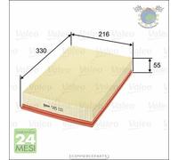 Filtro aria Valeo per VOLVO XC70 V70 S80 S60