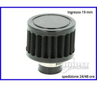 Filtro aria vapori olio mini filtrino auto moto sfiato carter racing tuning 19mm