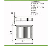 Filtro aria verde per Volvo S60 dal 2001 al 2009 2,4 L metano-140cv