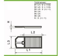 Filtro aria verde per VW Lupo dal 2000 al 2005 1.4Li 16V-75cv