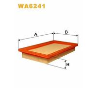 WA6241 FILTRO ARIA PER Piaggio Porter Pianale P. T. 1.4 D 28 KW 38 CV