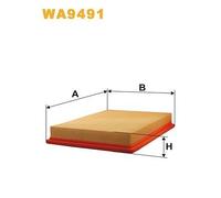 WA9491 FILTRO ARIA PER Jeep Grand Cherokee III WH WK 6.1 SRT8 RWD 313 KW 426 CV