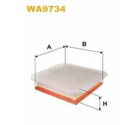 WA9734 FILTRO ARIA PER Opel Meriva B Van S10 1.6 CDTi 70 KW 95 CV