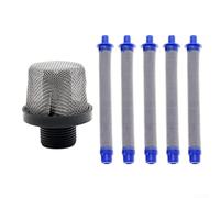 Filtro Aspirazione 288716 e 5 per pistole 288749 per Verniciatrici Airless per x5 per x7 ProX Compatibili Riduzione Intasamenti Kit Manutenzione Pompa Acciaio Nylon Nero 6x5cm