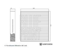Filtro cabina BLUE PRINT ADBP250056