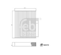 Filtro cabina FEBI BILSTEIN 184570
