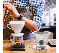 Filtro caffè a doppio in acciaio inossidabile Caffettiera gocciolamento