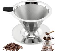 Filtro Caffe Americano,Filtro per Caffè in Acciaio Inox,Filtro Contagocce Riutilizzabili 800 Mesh per Versato de Caffettiera per la Preparazione Manuale del Caffè