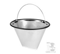 Filtro Caffè Compatibile con Technivorm Moccamaster Macchina Caffè, Acciaio Inox #4 Riutilizzabile Metallo Maglia Filtri per Sapore Più Ricco Durevole & Lavastoviglie Sicuro