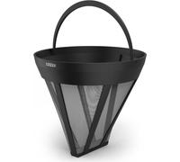 Xavax Filtro da caffè permanente misura 4 (filtro permanente caffè misura 4 per macchina da caffè, filtro da caffè riutilizzabile 120 mesh, sostituisce sacchetti filtro in carta, manici, lavabili in