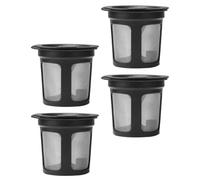 Filtro Caffè Riutilizzabile in PP Acciaio inox Nero 53ml 4 pezzi | Maglia Fine, Facile da Pulire, per Macchine a Goccia e Tazze, in Cucina o Pausa Ufficio