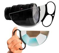 Filtro caleidoscopio sottile palmare a semicerchio, filtro per effetti speciali a semicerchio portatile, accessorio per fotocamera a prisma in vetro ottico, può cambiare il numero di soggetti (150 mm)
