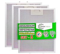 Filtro cappa aspirante da cucina 3 pezzi 305 x 267 x 9 mm con codice originale 480122102168 per Whirlpool 405525042-9 4055250429 per Electrolux - Garanzia 5 anni - ONIX TECH