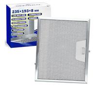 Filtro Cappa Cucina Antigrasso in Metallo 235x193x8 mm con Codice Originale 50251235003 per Electrolux per AEG C00058231 per Indesit per Whirlpool per Ariston - Garanzia di 10 Anni - MONTERAL