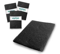 Filtro Cappa Cucina Universale 3 Pezzi 40x80 cm Nero 100% Poliestere Lavabile a