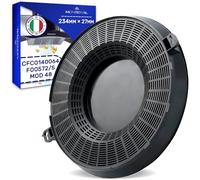 Filtro Carbone Attivo 234 mm x 27 mm Mod 48 per Cappa Aspirante Cucina con Codice Originale CFC0140064 F00572/S per Elica - MADE IN ITALY - MONTERAL