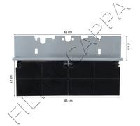 Filtro carbone KIT con staffa cappa FABER IN-NOVA 112.0441.093