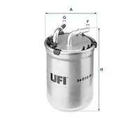 Filtro carburante Cartuccia filtro 24.016.00 UFI per AUDI SEAT VW