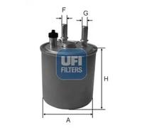 Filtro carburante Cartuccia filtro 24.073.00 UFI per RENAULT TWINGO II