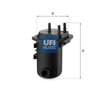 Filtro carburante Cartuccia filtro 24.098.00 UFI per NISSAN RENAULT